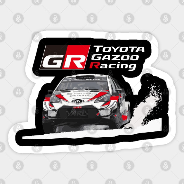 GR YARIS WRC ICE DRIFT Sebastien Ogier Sticker by cowtown_cowboy